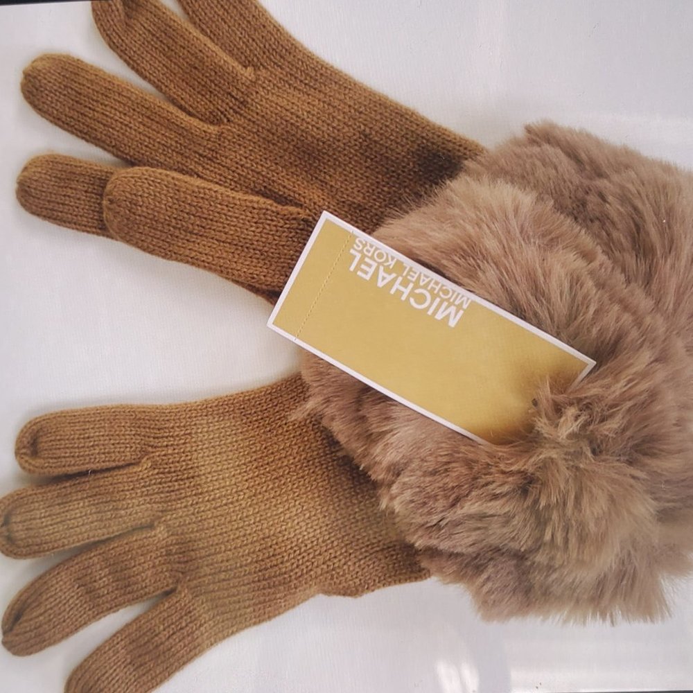 Michael Kors Faux Fur Gloves